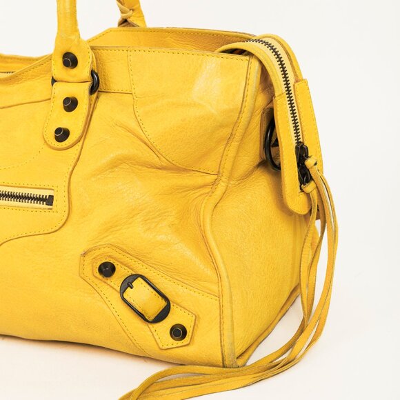 Balenciaga Part Time Mimosa Leather Tassel Shoulder Bag - Picture 11 of 14